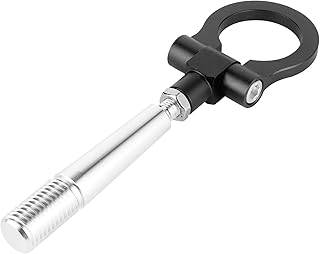 Towing hook, JDM style trail towing hook, race towing hook (black).. DIAYTAR NIGERIA: Bridging the gap between consumers and quality products with affordable nationwide shipping.