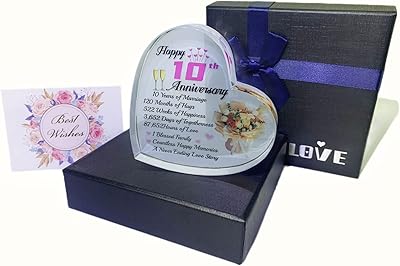 Romantic 10th birthday gifts for women, 10th anniversary wedding gifts for women, girlfriend, wedding memory in the shape of a crystal heart, 10th wedding anniversary gift for her, or.. DIAYTAR Nigeria: Discover more, spend less, and enjoy delivery within 5–8 days.