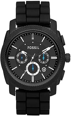 Chronograph Watch Black Silicone Machine Fossil FS4487P for men, single size, black.. DIAYTAR Nigeria — the online store where variety meets value.