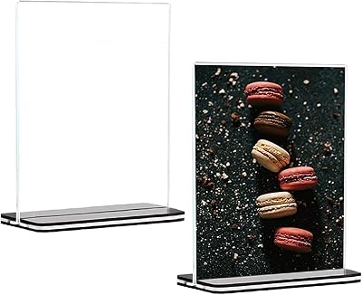 Set of 2 A5 acrylic panel supports, robust plastic table display for seller, classroom, professional fairs for the display of menus.. DIAYTAR NIGERIA: Your partner in affordable online retail with reliable delivery across the nation.