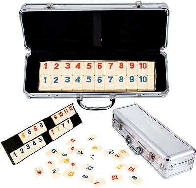 Tossip 106 Rummy Tales, traveling board game, rami with aluminum case and 4 sustainable non -slip trays.. From tech to toiletries, DIAYTAR Nigeria delivers without delay.