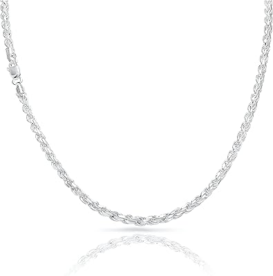 3.5 mm wide rope chain, 50-55-60-65-70 cm in length, in Sterling 925 silver, unisex, with pocket, cleaning cloth and certificate.. Unlock access to a wide range of products with DIAYTAR NIGERIA's affordable e-commerce platform.