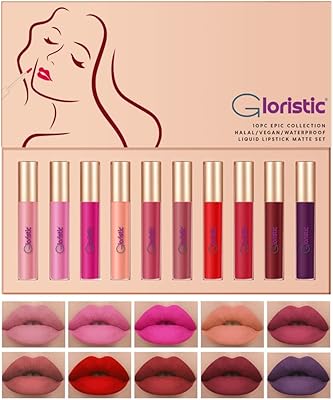 GLRISTICTIC EPIC Collection 10 pieces red liquid lipstick waterproof, non -stick lipstick with vitamin E and halal vegan seed oil cruelty free (10 pieces Epic Collection).. Experience the convenience of boundless shopping with DIAYTAR NIGERIA's affordable platform and quick shipping.