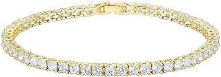 Classic JAVEST Tennis bracelet for women Plated 14 -carat gold with 3 mm zirconium oxide, size 6.5 to 7.5 inches.. DIAYTAR NIGERIA makes quality accessible with our affordable prices and dependable delivery service.