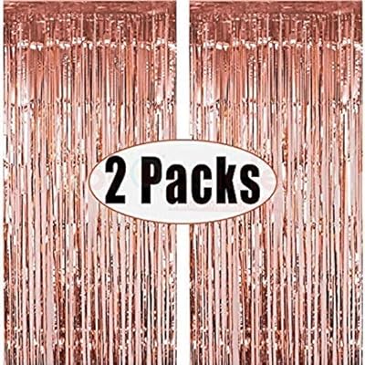 Aluminum curtains with fringes Propcycle Rose gold 4 feet x 6 feet for birthdays, birthdays, funerals of life as a girl and prenatal festivals - Pack of 2.. Shop efficiently from anywhere with DIAYTAR NIGERIA's comprehensive platform and quick delivery options.