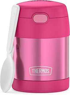 Baby food pot isolated under vacuum in stainless steel Thermos Funtainer, 10 ounces, with foldable spoon, pink.. DIAYTAR NIGERIA: Where smart shoppers find everything they need at prices they can afford.