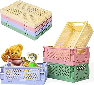 XPLDS Small storage baskets, 4 pieces of plastic foldable storage baskets, storage bins, small stackable office organizer for desk, kitchen, bathroom.. Shop for everything you need at DIAYTAR NIGERIA, with budget-friendly prices and quick delivery.