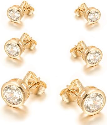 Set of Yomai earrings in 9 carats in shiny white crystal for women and girls (3 pairs), brass, brass.. Transform your online shopping experience with DIAYTAR NIGERIA's affordable and diverse marketplace.