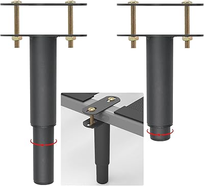 Central support feet adjustable in height for bed frame, extra durable steel furniture feet, slat support system and wooden mattresses, bed for bed, sofa, furniture and cabinet, 2 rooms (7.1 " - 13.3") (7.08).. Shop for everything you need at DIAYTAR NIGERIA, with budget-friendly prices and quick delivery.