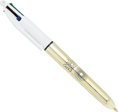 Retractable ball pen bic expo 4 colors shine, medium point (1.0 mm), metallic gold.. With DIAYTAR Nigeria, shopping online is easy, affordable, and fast.