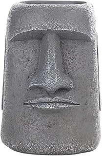 1 Piece ancient statue of Easter Island with solid megalith accents, monolithic decoration akivi, ancient Roman portrait for living room, table, bedroom, ornament - gray h.. DIAYTAR NIGERIA transforms online retail with our affordable platform and dependable shipping service.