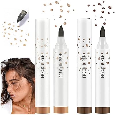 False freckles pen, fake freckles, temporary tattoo, makeup marker pencil, dark brown black and light brown neutral, waterproof long -lasting makeup set (2 rooms).. DIAYTAR NIGERIA makes every purchase count with our affordable prices and reliable 5-8 day shipping.
