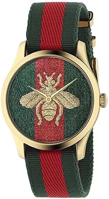 G Timeless 38 mm Watch of Gucci Ya126487b Red and Green.. DIAYTAR NIGERIA: Where shopping meets satisfaction with affordable prices and reliable 5-8 day shipping.