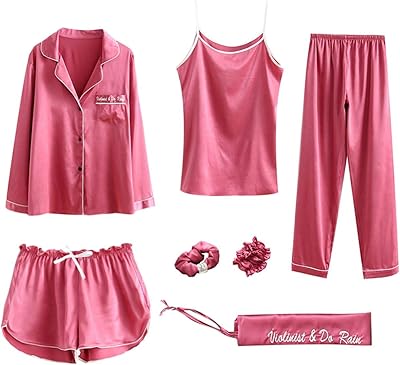 7 -piece pajamas for women composed of hair elastic bands, short and long hair extensions to sleep.. Shop for everything you need at DIAYTAR NIGERIA, with budget-friendly prices and quick delivery.