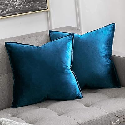 Kutey velvet decorative square cushion cover, cushion cover for single -seater, modern and colorful sofa 20 x 20 inches/50 x 50 cm (navy blue) (lot of 2 rooms) C2.. Shop the future with DIAYTAR NIGERIA - thousands of products, unbeatable prices, delivery within a week.