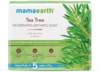 Nourishing Mamaearth tea tree soap with tea tree and neem to purify the skin (tea tree) 375 g.. Shop with confidence at Nigeria's leading affordable e-commerce platform with reliable delivery services.