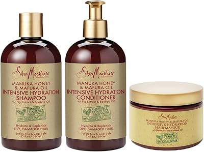 Shampoo, conditioner and Shea Moisture mask for curly hair, Manuka honey and Marphora oil to hydrate and renew the hair - 3 pieces.. Experience shopping without limits at DIAYTAR NIGERIA, where affordability meets convenience in just days.