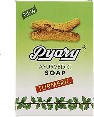 Ayurvedic soap with turmeric pyary 75g (1 piece).. DIAYTAR NIGERIA combines affordability with convenience, delivering your purchases within 5-8 days.