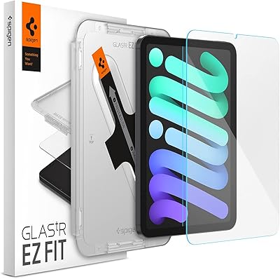 Spigen Glastr ez fit iPad Mini 6 (6th generation 2021) 8.4 "screen protector in high quality tempered glass with automatic alignment technology - [Compatible with shell].. Experience the DIAYTAR difference with our vast product selection and delivery within 5-8 days.