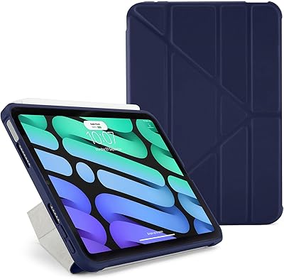 Bebeto Origami shell for iPad Mini 6 | 5-in-1 antichoc support | Interior air pockets | 99.9 % antibacterial TPU - Dark blue.. Experience shopping without stress at DIAYTAR NIGERIA's comprehensive and budget-friendly platform.