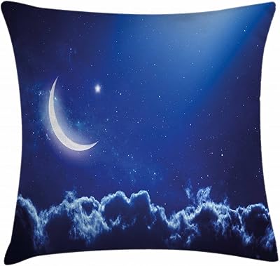 Decorative cushion cover empson night growing in a dark blue sky with stars.. One platform, endless products — welcome to DIAYTAR Nigeria.