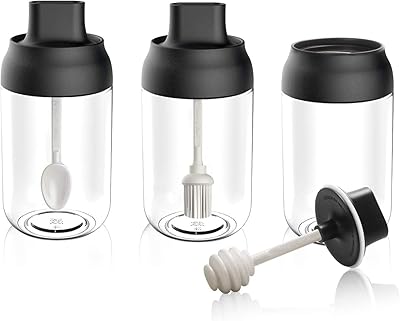 Spice box, set of 3 spice jars, salt, sugar and glass seasonings with spoon and bottle of olive oil.. Join the movement — fast, affordable shopping only at DIAYTAR Nigeria.
