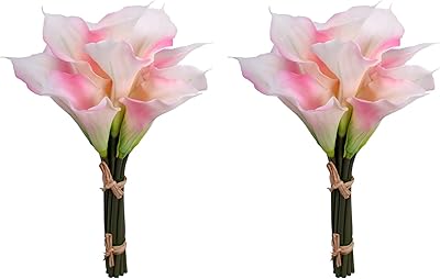 Yatai 24 pieces of artificial lily flowers with real touch of wedding flowers in large artificial flowers artificial plants for wedding bouquets, arts and crafts, project decorations (pink).. Transform your online shopping experience with DIAYTAR NIGERIA's affordable and diverse marketplace.