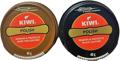Black and dark kiwi shoe polish [Package of 2 (one of each)], dark black and beige, Multicolor, one size.. Discover endless possibilities with DIAYTAR NIGERIA's comprehensive selection and reliable shipping.