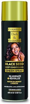 Cornell's Dark & ​​Beauty Black Seed Spray, 400 ml, silky protective, sweet and shiny.. For everyday items and more, trust DIAYTAR Nigeria.