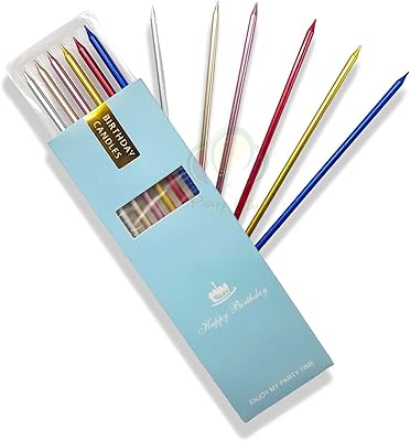 Party Time - 6 high colored candles for wedding and prenatal festive decorations (6 ").. DIAYTAR NIGERIA: Revolutionizing accessibility to quality products at budget-friendly prices across Nigeria.