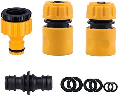 Bigthree watering pipe connector kit, 1 quick pipe end connector, 1 water stop connector, 1 double male connector, pipe connector 1 1/2.. DIAYTAR Nigeria: Shopping that fits your budget and your schedule.
