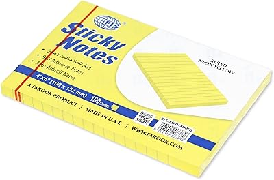FIS® sticker notepad, 10 x 15 cm, 6, fluorescent yellow - FSPO4X6RNYL.. DIAYTAR NIGERIA brings quality products to every corner of Nigeria at prices everyone can afford.