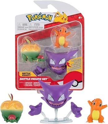 Pack of 3 Pokémon PKW0181 - CHARMANDER, Appleton and HUNTER BATTLE 3 "figurines - Authentic details, multicolored.. DIAYTAR NIGERIA: Where every search leads to affordable products delivered promptly across Nigeria.