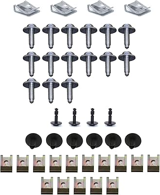 44 clips under the engine tray under the protective cover against splashes for BMW E46.. DIAYTAR NIGERIA: Your partner in affordable online retail with reliable shipping across Nigeria.