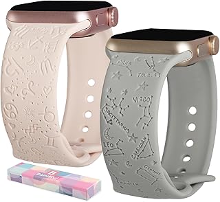 2 packages of fancy replacement bracelets engraved zodiac compatible with the Watch Apple Watch 38 mm 40 mm 41 mm and 42 mm 44 mm 45 mm 49 mm Women Men, Bracelet Silicone Accessories for Iwatch Reloj series.. Shop with purpose at DIAYTAR NIGERIA, where your money goes further and delivery is always prompt.