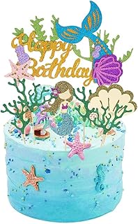 Momobear Kit De Décoration De Cake Sirène 7 Pieces Cake Decorations Happy Birthday For Boys Girls Adults Festival Supplies.. DIAYTAR NIGERIA: Where every shopping need is met with affordable prices and timely delivery.