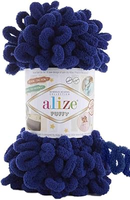 Puffy knitted by hand Alize. Blue Royal 360.. Experience the ease of modern shopping with DIAYTAR NIGERIA's diverse marketplace delivered promptly.