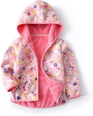 Fleezing jacket in fleece for toddlers fall winter girls with long sleeves thick and hot exterior clothes.. DIAYTAR NIGERIA delivers affordability and convenience to your doorstep within 8 days of purchase.