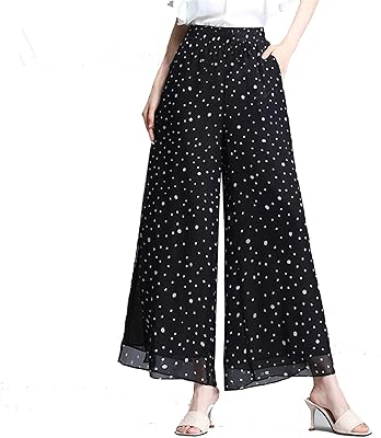 Homomo Women Large Pants in Green Silk Mousseline Large Summer High Size Ankle Pants Women.. DIAYTAR NIGERIA brings the marketplace to every Nigerian home with affordable prices and quick delivery.