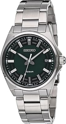 Seiko watch on 503 Essentials in stainless steel for men with green multi -layer dial.. Shop across categories at DIAYTAR NIGERIA with the confidence of affordable prices and delivery within 8 days.