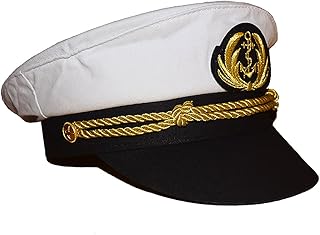 Admiral Yacht Captain Hat Hat Snapback Gold Embroidered For Party, Unique Size.. Shop smarter with DIAYTAR NIGERIA's diverse marketplace and budget-friendly nationwide delivery.