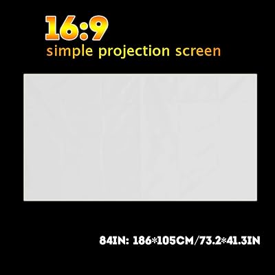 60-120 inch projector screen, white portable projector screen, 16: 9 HD 4K Foldable Projector screen for household house cinema (84 inch).. DIAYTAR NIGERIA: Where affordability meets reliability with thousands of products delivered promptly.