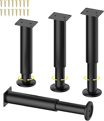 4 feet of improved adjustable metal furniture, 7.1 "-12.6", Bed support feet with adjustable height for bed frame/central bed panel, solid bed for bed, sofa, chest of drawers, sofa, chest of drawers and table.. No hidden costs, no long delays — just DIAYTAR Nigeria convenience.