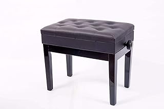 Mike Music Simple liftable chair in solid wood with adjustable seat cushion in flexible PU leather with storage cabinet (single XJ550 black).. DIAYTAR NIGERIA: Where thousands of products meet affordable prices and reliable 5-8 day delivery.