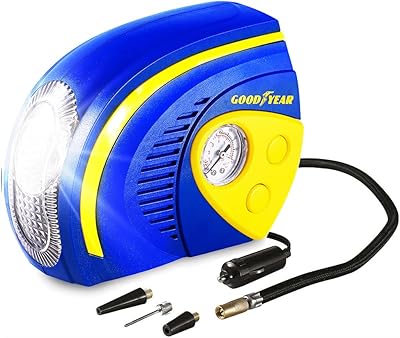 Goodyear 2 in 1 tire inflator with LED lighting for car bikes.. DIAYTAR NIGERIA: Nigeria's answer to affordable online shopping with reliable 5-8 day delivery guarantee.