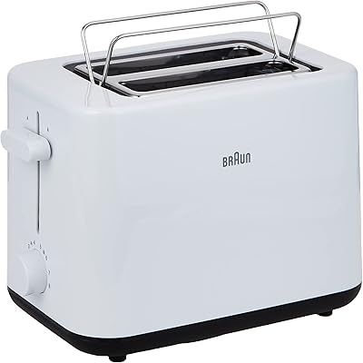 Breakfast toilet with two slots and 8 fence settings to heat the bread, 900 watts capacity, white braun color, warranty one year, ht 1010 Wh.. DIAYTAR NIGERIA: Making online retail accessible to all with affordable nationwide shipping.
