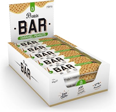 Protein bar with peanuts and nano caramel (15 rooms in a box) (15 x 55 grams).. From phone accessories to home decor — DIAYTAR Nigeria ships it fast.