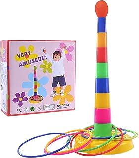 Set of rings to launch outdoors for children, rings stacked in layers, parent-child game, family festival, colorful and bright educational toys for children.. Nigeria's most diverse e-commerce platform delivers quality and affordability to your doorstep in 5-8 days.