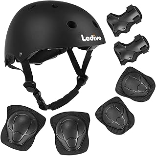 LEDIVO Adjustable helmet for children, adapted to babies boys and girls aged 3 to 8 years old, protective equipment kit, knees, bicycle-tags, skateboarding, skateboarding, spinner.. Need it fast? DIAYTAR Nigeria ships in just 5 to 8 days nationwide.