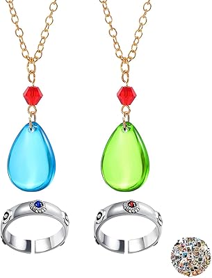 Yuu 24 pieces screaming Gifs Château Elegant ring pendant in the shape of a tearful necklace in the shape of anime stickers set for fans for the fans.. DIAYTAR NIGERIA delivers more than purchases - we deliver affordable shopping solutions within the week.
